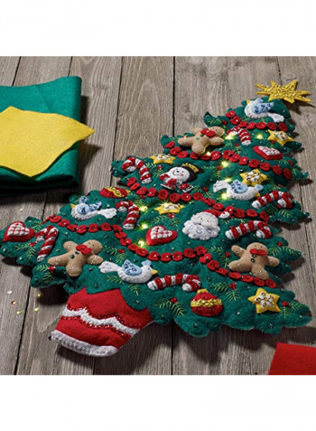 Wall Hanging Kit Merry And Bright Christmas Green/Red/White