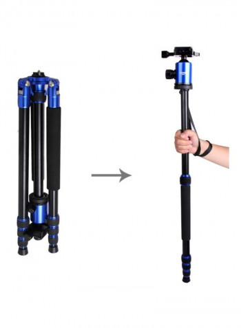 Aluminium Tripod With Ball Head For Digital Camera 46centimeter Blue/Black