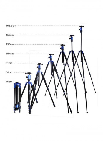 Aluminium Tripod With Ball Head For Digital Camera 46centimeter Blue/Black