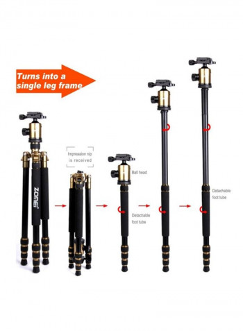 Aluminium Tripod With Ball Head For Digital Camera 46centimeter Gold/Black