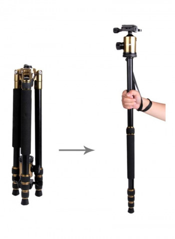 Aluminium Tripod With Ball Head For Digital Camera 46centimeter Gold/Black