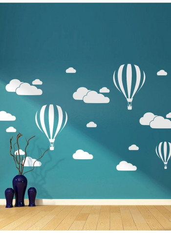 Hot Air Balloons Wall Stickers White 60x90cm