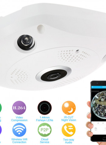 960P HD 360 Degree Wireless Wi-Fi VR IP Camera