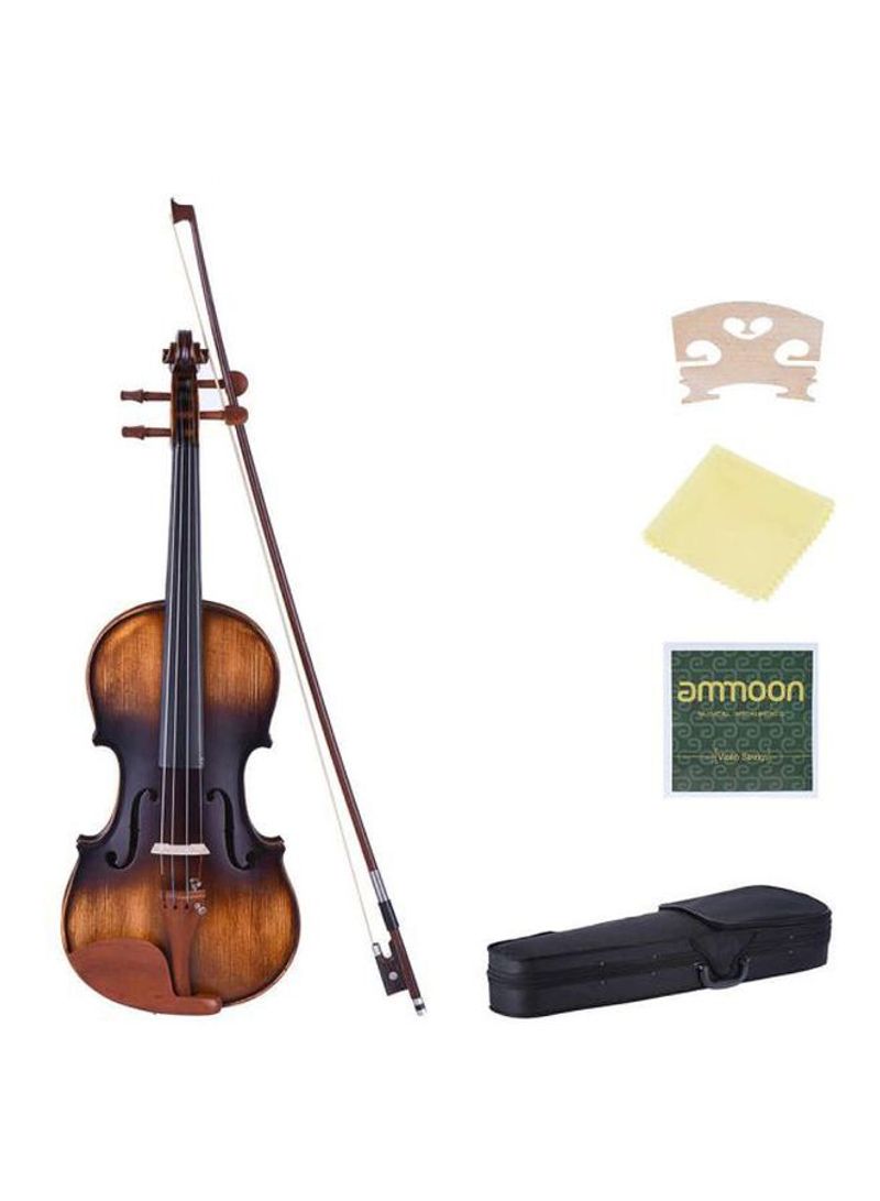 4/4 Full Size Matte-Antique Spruce Top Violin Set