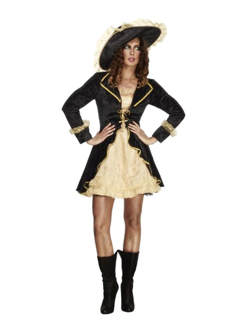 Fever Swashbuckler Costume With Attached Underskirt And Hat L
