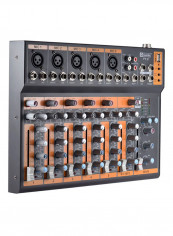 Portable 7-Channel Mic Line Audio Mixer I2092 Grey/Orange