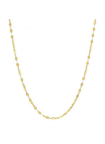 10 Karat Gold Diamond Cut Mirror Chain Necklace