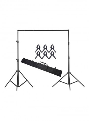Adjustable Studio Photography Backdrop Stand Kit Black