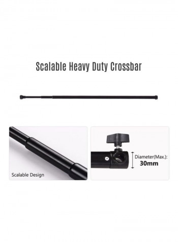 Adjustable Studio Photography Backdrop Stand Kit Black