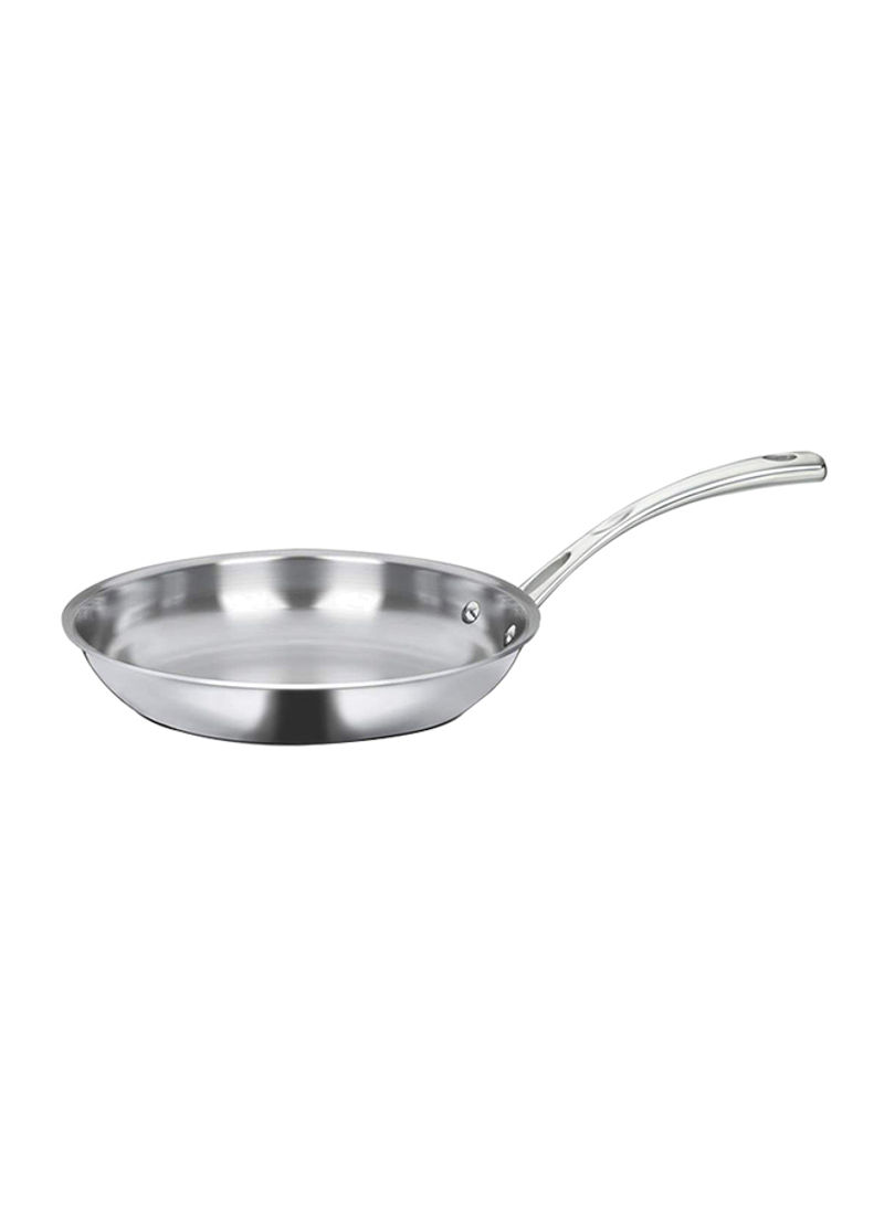 Classic Modern Stainless Steel Frying Pan Silver 10inch