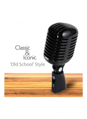 Classic Retro Dynamic Vocal Microphone Black