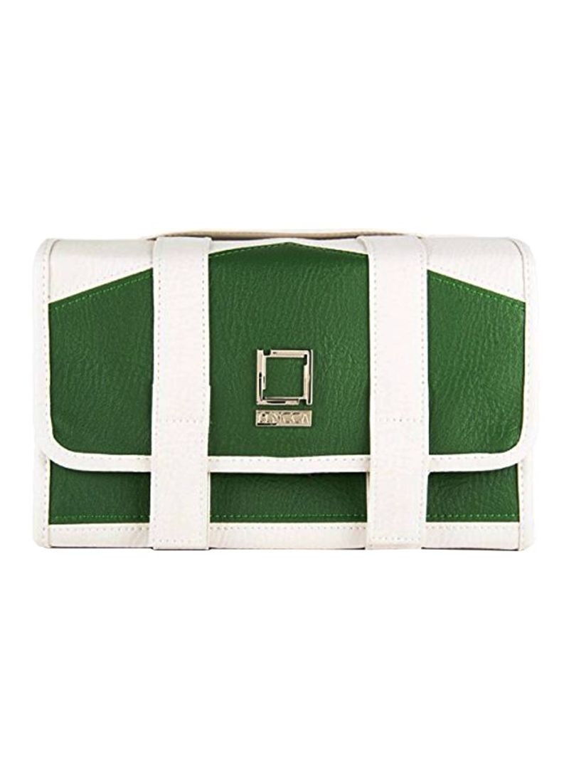 Stowaway Roll Up Cosmetic And Grooming Bag Green