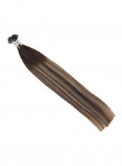 Flat Tip Straight Hair Extension Brown/Blonde 20inch