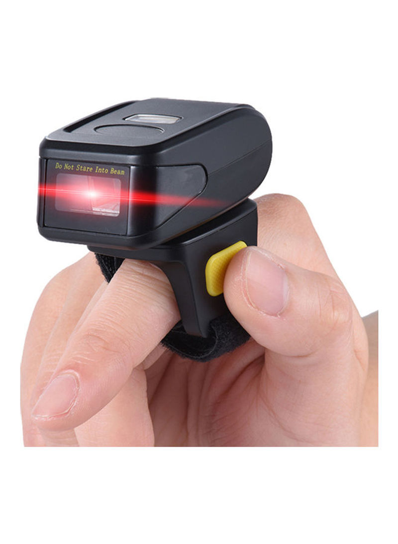 MJ-R30 BT Wireless Ring Finger 2D Barcode Scanner Black