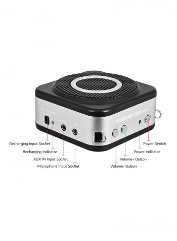 Takstar E160 12W Portable Rechargeable Voice Amplifier With Headworn Microphone AUX Input