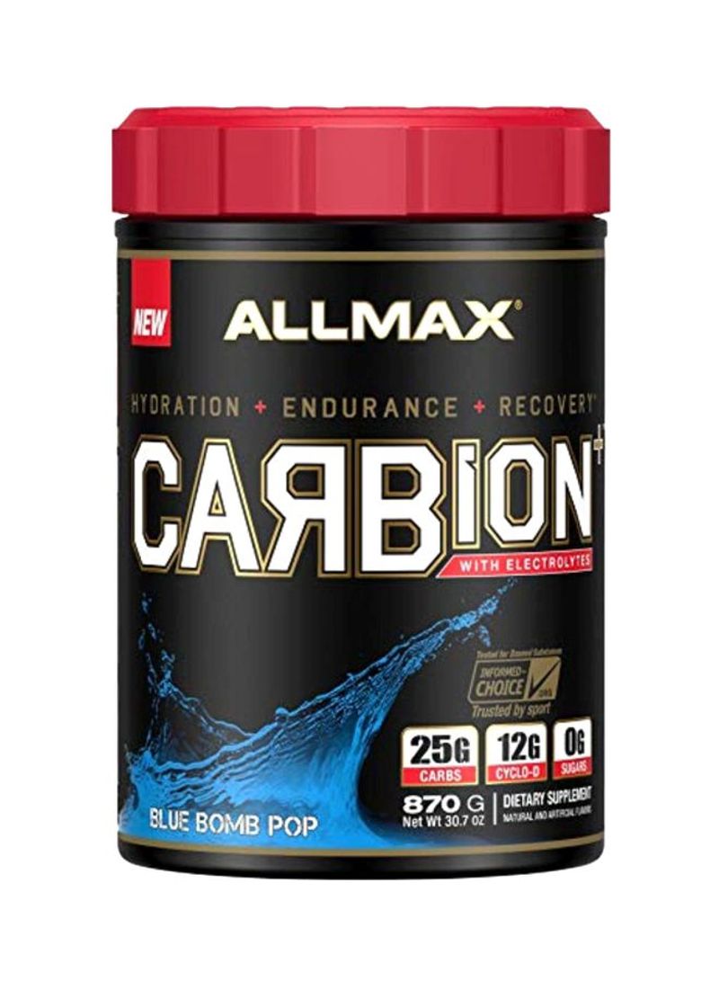 Carbion Plus With Electrolytes Dietary Supplement - Blue Bomb Pop