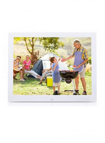 LCD Digital Photo Frame With Remote - EU Plug White