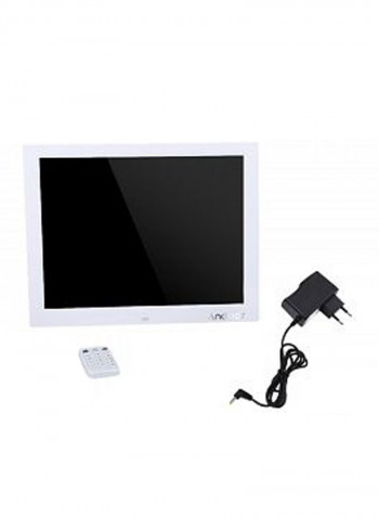 LCD Digital Photo Frame With Remote - EU Plug White