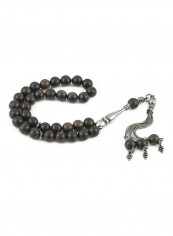 Rosewood Prayer Beads With Sterling Silver Components