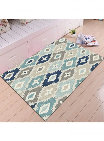 Simple Geometric Pattern Bedroom Bedside Carpet Multicolour 120 x 160cm