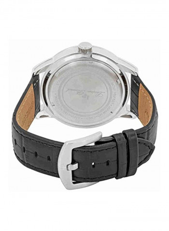 Men's Leather Analog Quartz Watch LP-15024-014