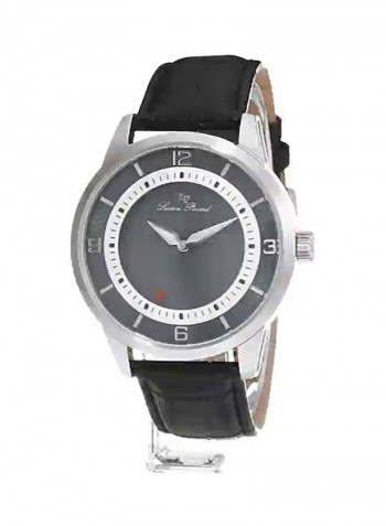 Men's Leather Analog Quartz Watch LP-15024-014