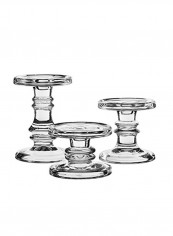 3-Piece Candle Holder Clear 5X15X5inch