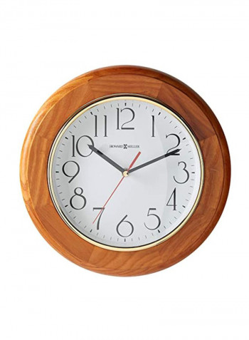 Grantwood Wall Clock Brown/White 11.5x1.5inch