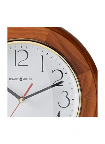 Grantwood Wall Clock Brown/White 11.5x1.5inch