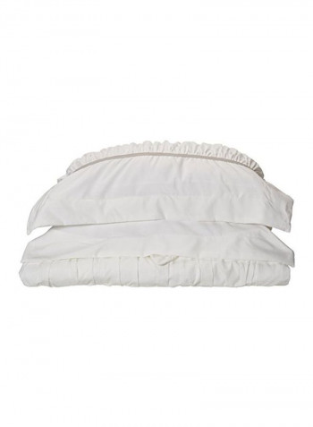 3-Piece Duvet Cover Set White King
