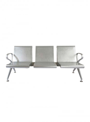 Banco HF 3-Seater Bench Silver 169x43x53centimeter