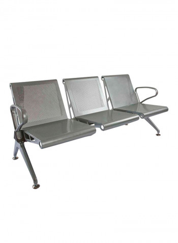 Banco HF 3-Seater Bench Silver 169x43x53centimeter