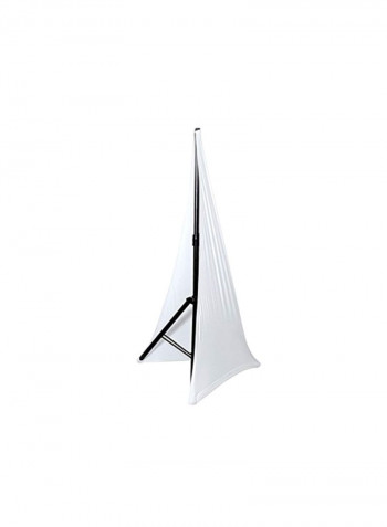 2-Sided DJ Speaker And Light Stand Scrim PSCRIMW2 White