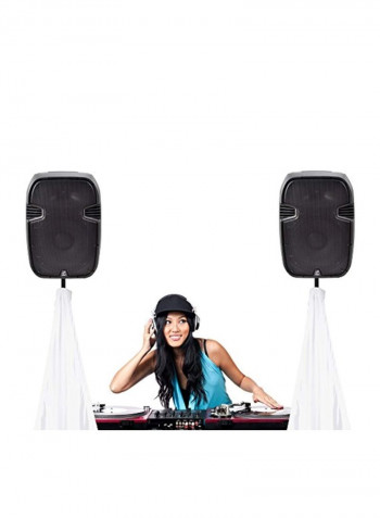 2-Sided DJ Speaker And Light Stand Scrim PSCRIMW2 White