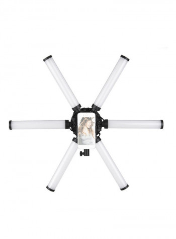 Foldable 6 Tubes Stick Beauty Light Black/White