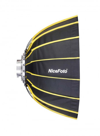Portable Cloth And Grid Strip Umbrella Design Reflector Hexagonal Softbox 60centimeter Black