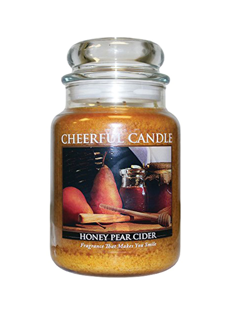 Honey Pear Cider Jar Candle, 24 Ounce
