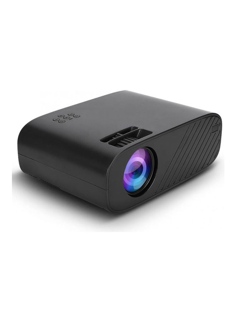 LED Projector With Remote Control Black