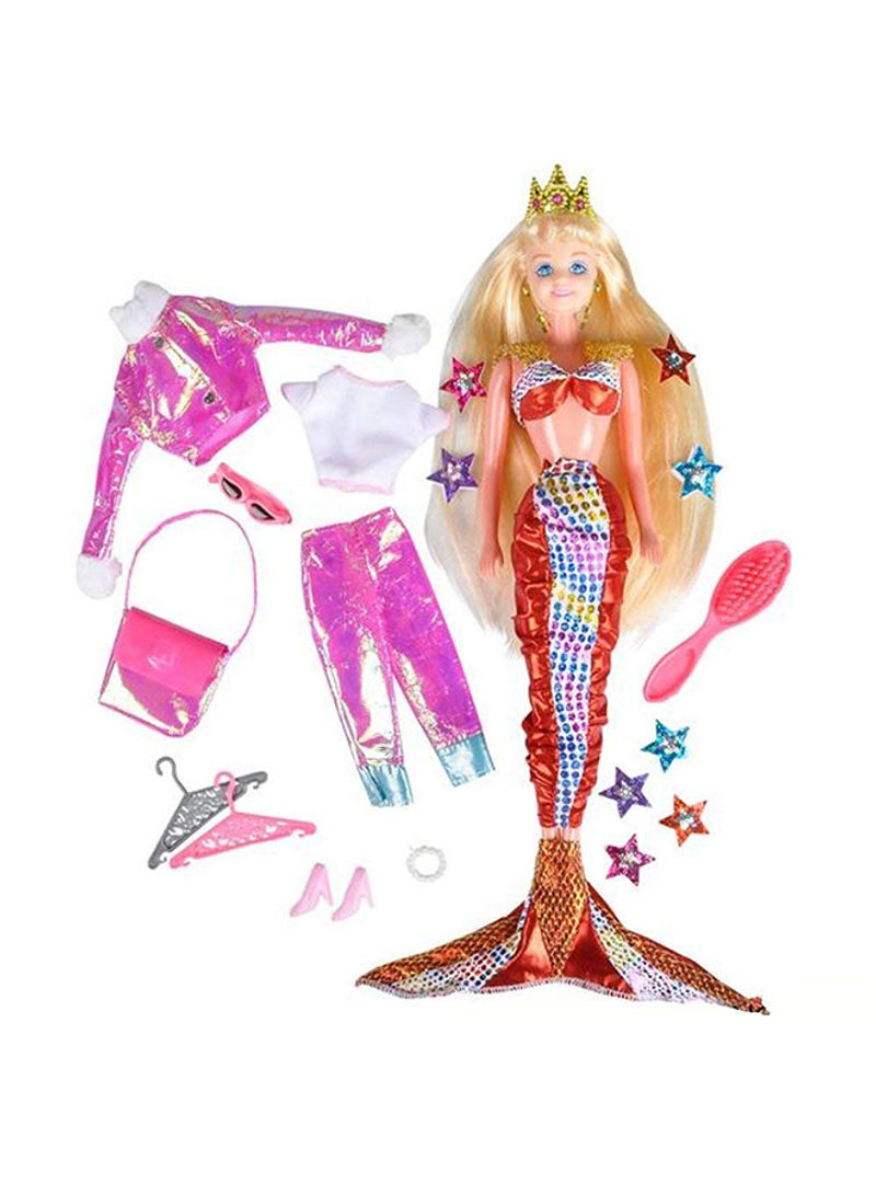 Mermaid Doll With Outfits Set