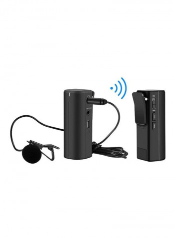 Portable Wireless Lavalier Microphone Mic D8118 Black