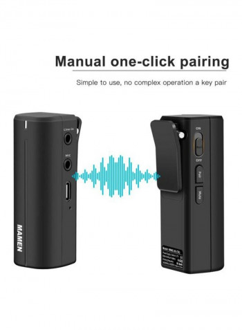 Portable Wireless Lavalier Microphone Mic D8118 Black