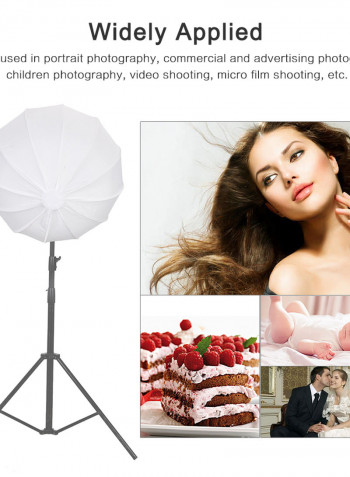 Foldable Lantern Style Ball Shape Soft Box 50cm Black/White