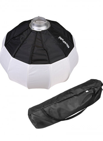 Foldable Lantern Style Ball Shape Soft Box 50cm Black/White