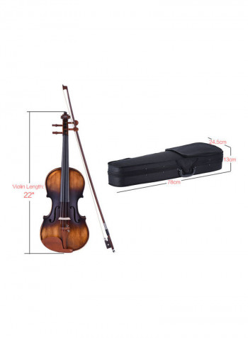 3/4 Size Matte-Antique Violin