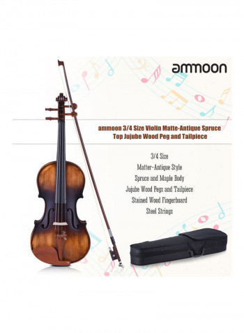 3/4 Size Matte-Antique Violin