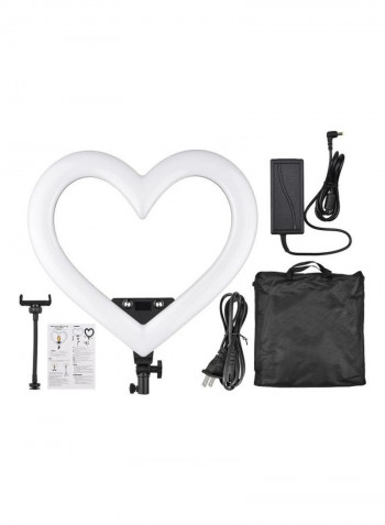 RGB Heart Shaped LED Light for Photography Black/White