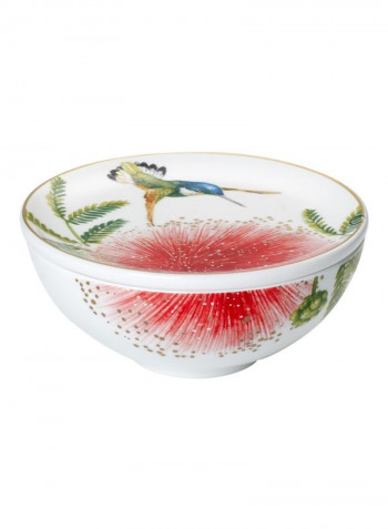 Amazonia Gifts Decorative Container White/Red/Green 112x112x50millimeter
