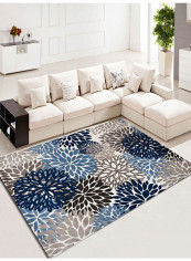 1-Piece Flower Printed Modern Style Floor Mat Multicolour 140x200cm