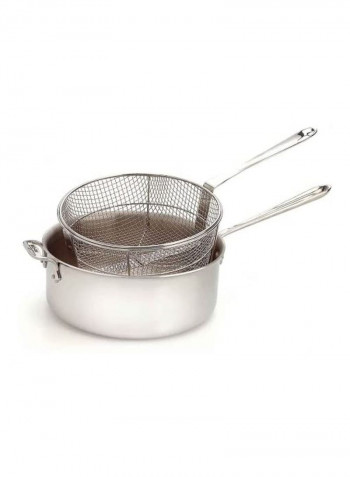 Dishwasher Safe Fry Basket Silver 33x34.9x26.7centimeter
