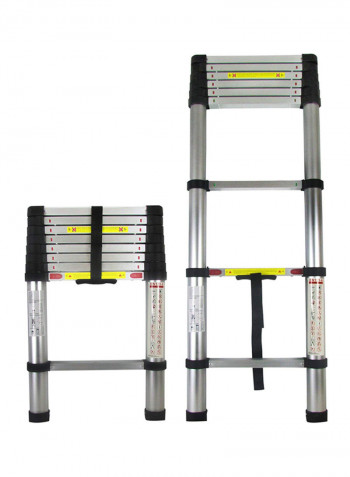 Telescopic Extension Ladder Silver/Black/Yellow 3.8meter